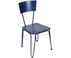 Sedia Da Giardino In Metallo Impilabile Adami Blu