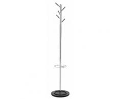 Appendiabiti Da Terra Con Portaombrello Ø36,5x174 Cm In Acciaio Motti Land Cromato