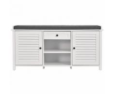 Panchina Scarpiera Per Ingresso 110x40x54 Cm In Legno Hmc Bianca