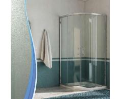 Box Doccia Semicircolare 90x90 Cm 2 Ante Scorrevoli In Cristallo Opaco 6mm H185 Fosterberg Vejle