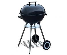 Barbecue A Carbone Carbonella 45,7x43x70 Cm In Acciaio 2 Ruote Joan Grill