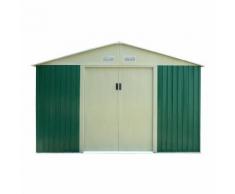 Casetta Box Da Giardino In Lamiera Verde Per Deposito Attrezzi H198x251x171cm Taddei Pert L