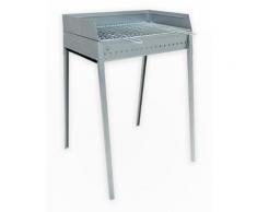 Barbecue A Carbone Carbonella 60x40 Cm In Acciaio Lisa Luxury Stromboli