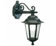 Lampada Applique Media In Basso Colore Nero Per Esterno Linea Esagonale Sovil