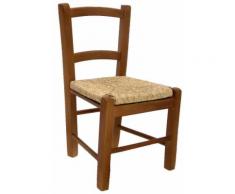 Sedia Per Bambini In Legno Seduta Impagliata Adami Noce