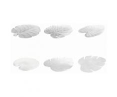 Set 6 Tovagliette Foglia In Eva Villa Deste Argento