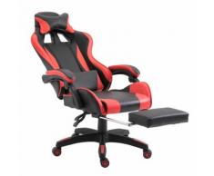 Sedia Da Gaming Reclinabile Nero-rosso 66x60x127-134 Cm Fadami