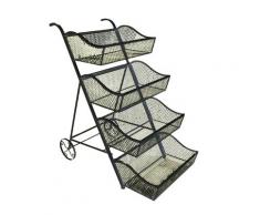 Scaffale Portapiante In Ferro 4 Piani 105x58h116cm Adami
