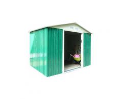 Casetta Box Da Giardino In Lamiera Verde Per Deposito Attrezzi H190x191x171cm Taddei Pert M