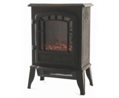 Camino Elettrico Da Terra Effetto Fiamma 2000w Kooper London Nero