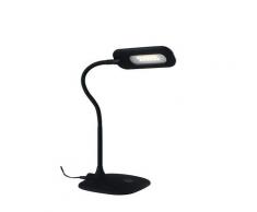 Lume Nero Comandi Touch Metallo Silicone Plastica Lampada Lettura Led 4,8 Watt Luce Naturale Ambiente Ledt-darwin