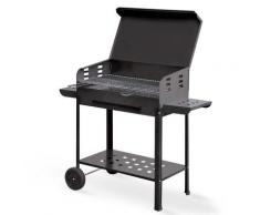 Barbecue A Carbone Carbonella 60x40cm Con Griglia Regolabile Su 3 Livelli Bauer