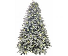 Albero Di Natale Artificiale Innevato 210 Cm 3405 Rami 500 Led Bianco Caldo Manieri Abetone