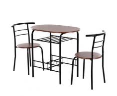 Set Tavolo 80x50x76 Cm E 2 Sedie Benzoni Rustic