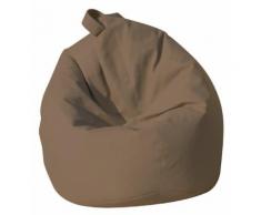 Poltrona A Sacco Pouf In Eco Pelle Moka Avalli