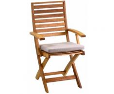 Sedia Da Giardino Pieghevole In Legno Naturale Con Braccioli Adami Nanchino