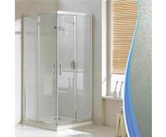 Box Doccia Angolare 80x80 Cm 2 Ante Scorrevoli In Cristallo Opaco 6mm H198 Fosterberg Odense