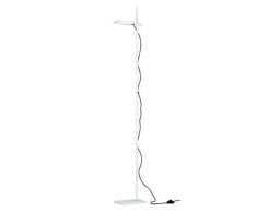 Piantana Libro Lampada Da Terra Orientabile Alluminio Bianco Led 15w Luce Calda Ambiente Led-book-pt