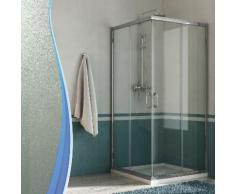 Box Doccia Angolare 75x120 Cm 2 Ante Scorrevoli In Cristallo Opaco 6mm H185 Fosterberg Vejle