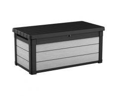 Baule Cassapanca Da Esterno 122,9x62,1x54,5 Cm In Resina Effetto Legno Keter Denali Grigio
