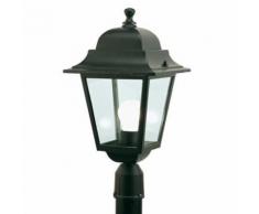 Lampada Testa Palo Diametro 60mm Colore Nero Da Esterno Linea Quadrata Sovil