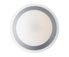 Plafoniera Diffusore Pc Anello Silver Lampada Da Bagno Led 12 Watt Luce Naturale Intec I-rain-pl33