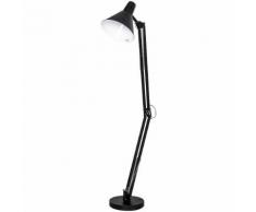 Lampada Da Terra Con Paralume E27 63x31,5x91-182 Cm In Metallo Hmc Nera