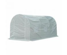 Serra Da Giardino A Tunnel Per Piante In Pe Con Tubi In Ferro Bianco 450x200x200 Cm Miozzi
