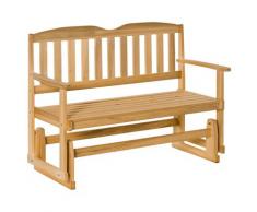 Panchina Dondolo Da Giardino 2 Posti 132x51x95,5 Cm In Legno Di Abete