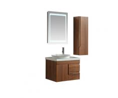 Mobile Bagno Sospeso 70 Cm Lavabo Specchio E 1 Pensile Vorich Las Vegas Rovere