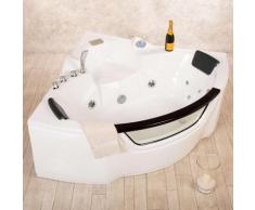 Vasca Idromassaggio Angolare 2 Posti 135x135 Cm Riscaldamento E Radio Vorich Easy Life Bianca