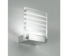 Applique Alluminio Cromo Diffusore Acrilico Lampada Da Bagno Led 3 Watt Luce Calda Intec Led-w-hydra/3w