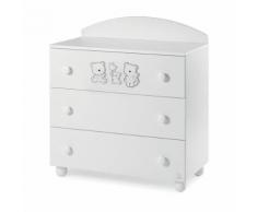 Comò Fasciatoio In Legno Italbaby Happy Family Bianco