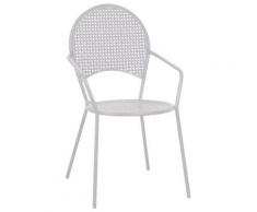 Sedia Da Giardino 55x49x89cm In Ferro Adami Ivrea Bianca