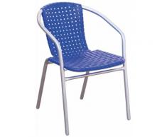 Sedia Da Giardino In Ferro E Plastica Vorghini Blu