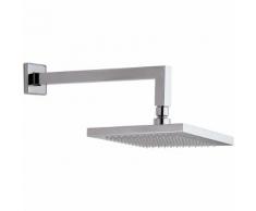 Soffione Doccia Quadrato 20x20cm In Abs Con Braccio A Parete Mariani Cromato