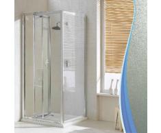 Box Doccia Angolare 75x75 Cm 1 Anta A Libro In Cristallo Opaco 4mm H198 Fosterberg Fyn Duo