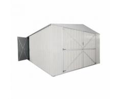 Casetta Box Da Giardino In Lamiera Bianca Per Deposito Attrezzi 360x600x230cm Enaudi
