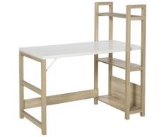 Scrivania Con Libreria Da Ufficio 120x67x120,5 Cm In Legno Rovere