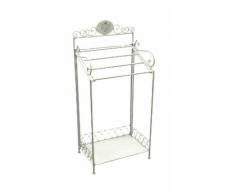 Portasciugamani A Stelo In Metallo Da Appoggio 47x31h98,5cm Adami Paris Bianco
