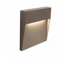 Faretto Segnapassi A Semi Incasso Da Esterno A Led Grande Sovil Geo Square Marrone