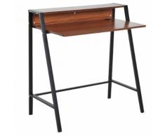 Scrivania Da Ufficio Con Ripiano Portaoggetti In Legno Noce 84x45x85 Cm Benzoni