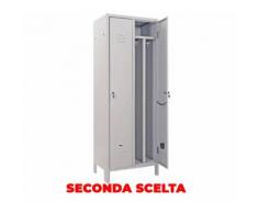Armadio Spogliatoio Sporco Pulito In Metallo 2 Posti Tetto Piano Fadi Seconda Scelta
