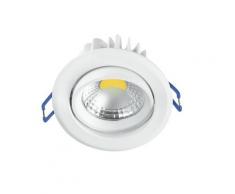 Faretto Tondo Alluminio Bianco Orientabile Incasso Led 5 Watt Luce Calda Intec Inc-krone-5c