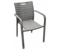 Sedia Da Giardino In Alluminio E Wicher Vorghini Cipro Avana
