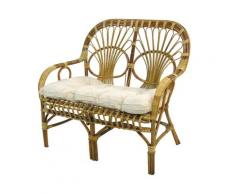 Divano Da Giardino Basso In Rattan Con Cuscini 105x65h44/62/90cm Adami Sole