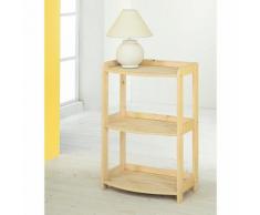 Libreria In Legno 3 Ripiani 60x36x88cm Fumer Ellisse Abete Grezzo