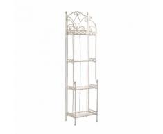 Scaffale Per Piante In Metallo 4 Piani 35x31h164cm Adami Aprilia Beige
