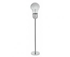 Lampada Da Terra Intreccio Fili Alluminio Lampadina Vetro Piantana Moderna E27 Ambiente I-lampd/piant