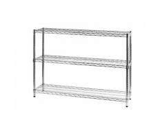 Scaffale In Acciaio Cromato 3 Ripiani Tosini Linea 3x35 - 35x121x90cm/